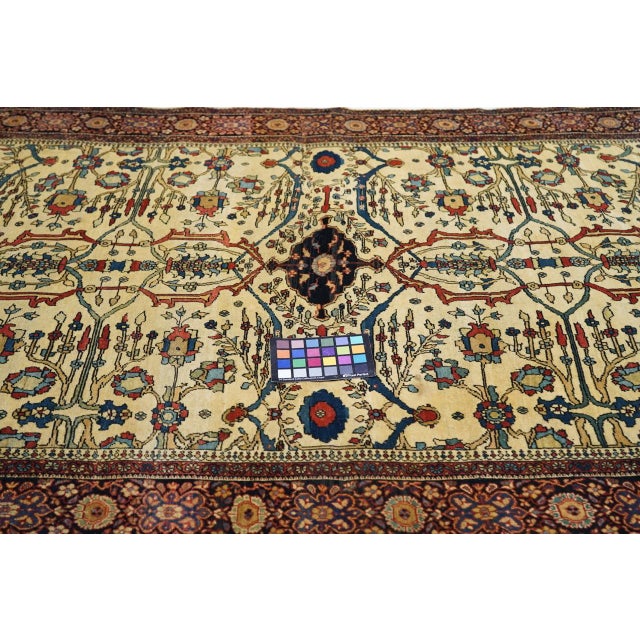 Antique Persian Farahan Sarouk Rug 4’4" X 6’6" For Sale - Image 9 of 12