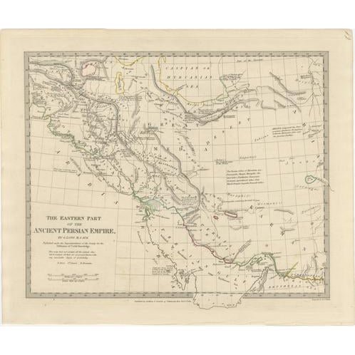 Ancient Persian Empire Map, 1831 For Sale - Image 9 of 9