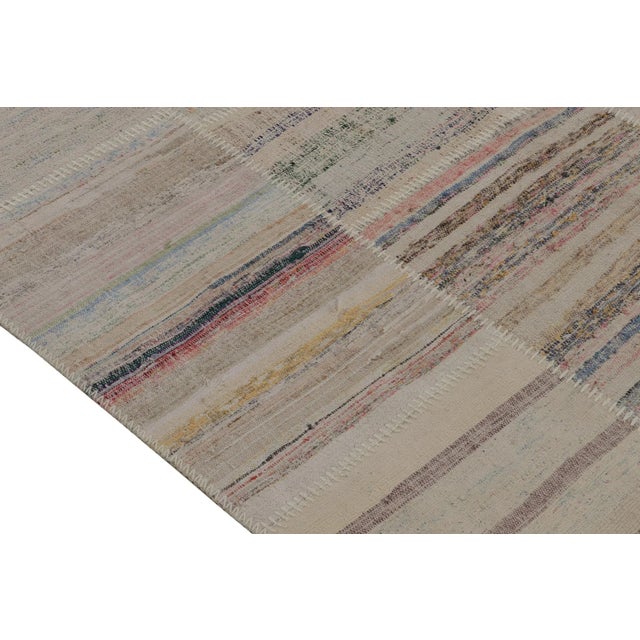 2010s Rug & Kilim’s Patchwork Kilim Rug in Polychromatic Stripes For Sale - Image 5 of 8