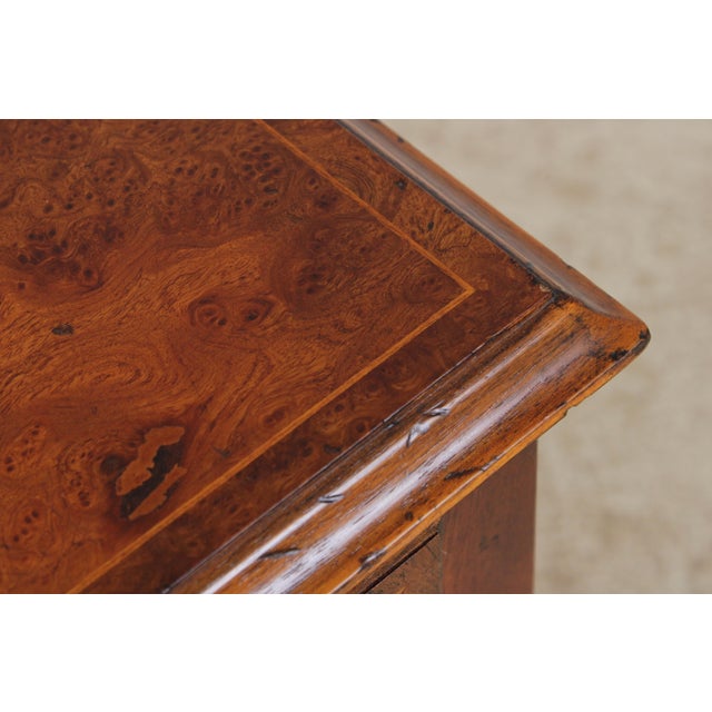 Brown Burl Elm Inlaid Serving Table or Console For Sale - Image 8 of 16