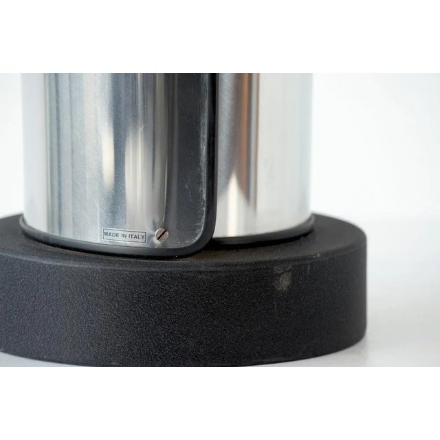 Silver Italian Stainless Steel Table Lamp from Stilnovo, 1970s For Sale - Image 8 of 10