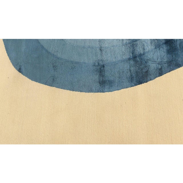 Modern Modern Oasis Hand Knotted Wool, Silk Rug by Doris Leslie Blau For Sale - Image 3 of 8