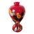 Vintage MCM Murano-Style, Millefiori Hand Blown Red Art Glass Vase For Sale
