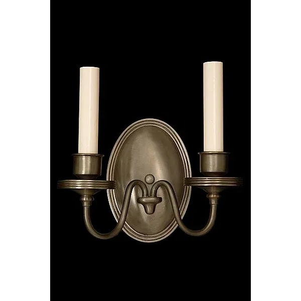 Contemporary Colonia Sconce in Patinated Finish For Sale - Image 3 of 3