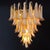 1990s Vintage Italian Murano Chandelier with Caramel Glass Petals in the style of Mazzega, 1990 For Sale - Image 5 of 17