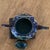 19th Century Antique Japanese Cloisonné Meiji Period Teapot Phoenix Motif, Blue Enamel Body on Wood Base For Sale - Image 5 of 12