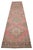 Rose 1960s Traditional Turkish Runner Rug Hand Knotted Distressed Low Pile Pink Hallway Decor For Sale - Image 8 of 13