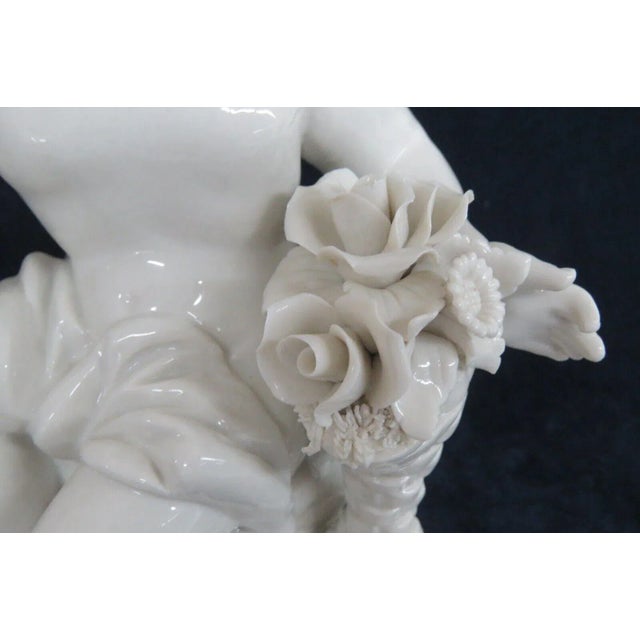 Ceramic Porcelain White Cherub Sculpture Figurine Made in Italy For Sale - Image 7 of 12