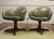 Mid-Century Modern 1970s Custom Midcentury Avocado Green Vinyl Chairs - a Pair For Sale - Image 3 of 8