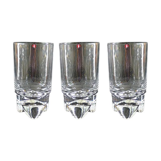 Scandinavian Tripod Drinking Glasses from Iittala, Finland, 1970s, Set of 3 For Sale