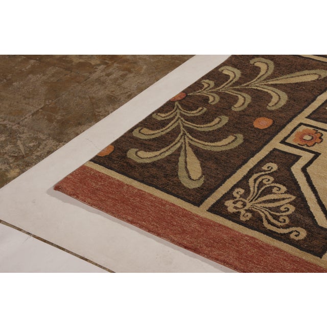 Rug & Kilim Beige Brown 18th-Century European Style Contemporary Flat Weave by Rug & Kilim For Sale - Image 4 of 8