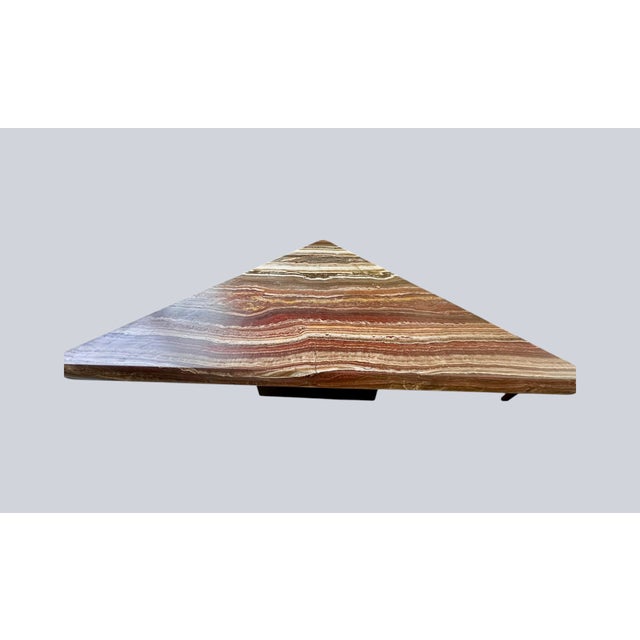 Sculptural Onyx Dining Table – Triangular Waterfall Edge Statement Piece, Seats 9 For Sale - Image 10 of 10