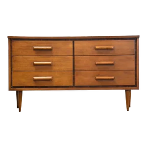Walnut and Formica Mid Century Dresser