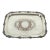 Small Silver Plated Tray, Raised Floral Edge Embossed Detail, Vintage For Sale