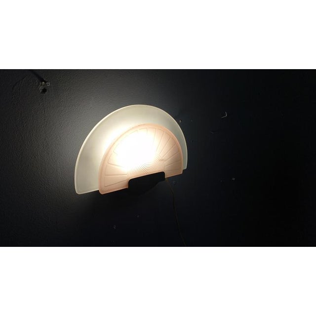 Glass Vintage Glass Wall Light from Arteluce, 1980s For Sale - Image 7 of 17