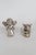 This Pair of Cherubs appear to be silver plated. These darling expressive cherub figurines come together as a miniature 2...