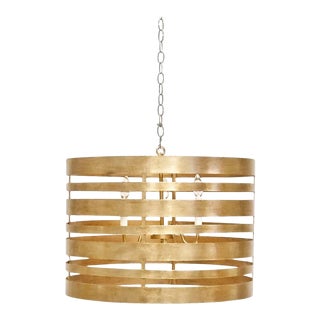 Worlds Away Gold Leaf Turner Pendant Light For Sale