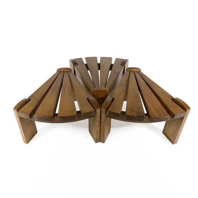 Vintage Brutalist Oak Fireplace Lounge Chairs & Side Table by Dittmann for Awa, 1960s, Set of 3 For Sale - Image 15 of 17