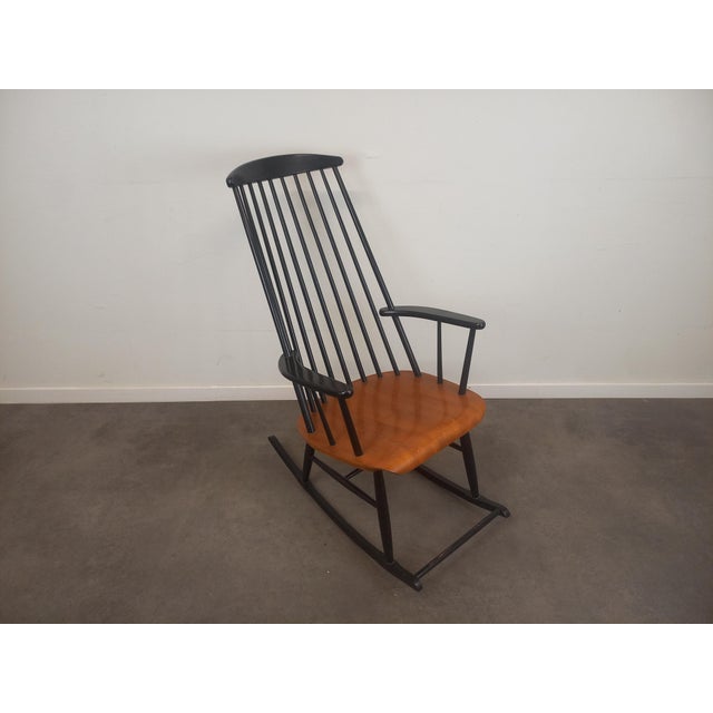 1950s Scandinavian Rocking Chair by Ilmari Tapiovaara for Asko, 1950s For Sale - Image 5 of 15