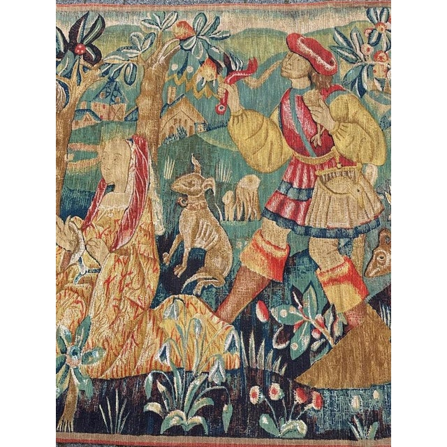 1970s French Tapestry Screenprinted by Hand, 1970s For Sale - Image 5 of 18