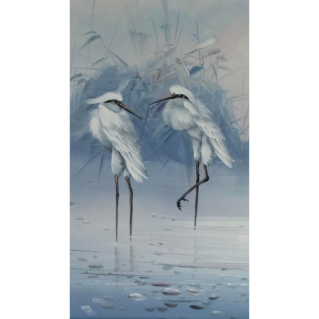 Chelsea House Inc 1980s Palm Beach Regency Vanguard Studio Style Original Champagne Gilt Coastal Oil Painting Signed Bruce For Sale - Image 4 of 12
