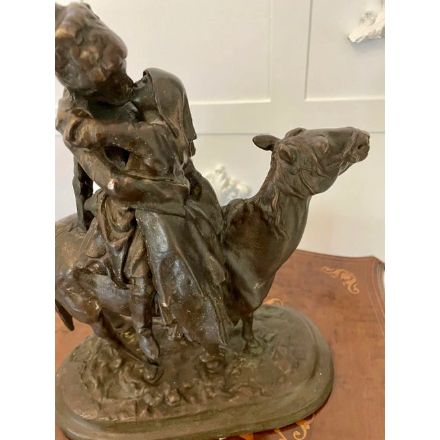 Antique Victorian Quality Bronze Figure of Cossack on Horseback For Sale - Image 4 of 12