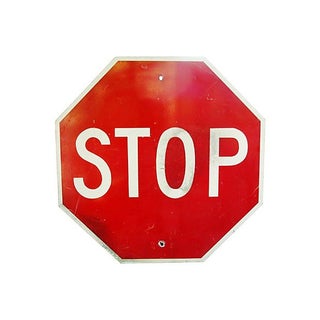 1970s Metal Stop Sign For Sale