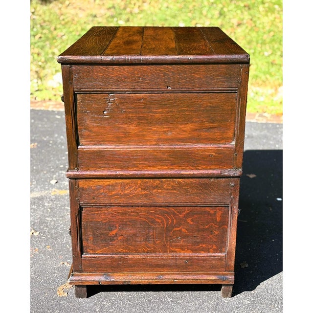 17th Century Charles II English Oak Chest of Drawers For Sale - Image 4 of 7