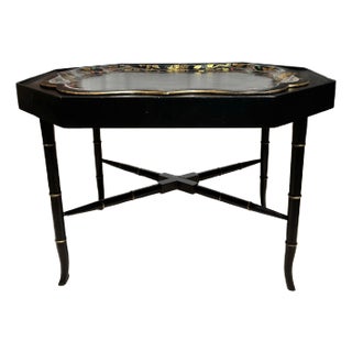 Paper Mache Tray Table on Custom Stand For Sale