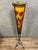 Art Nouveau Floor Lamp in Wrought Iron and Pâte de Verre with Tulips, 1970s, in Good conditions. Designed 1970 to 1979 Up...