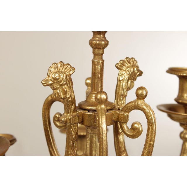 Brevettato Italian Pair of Marble and Gilt Bronze Candelabra For Sale - Image 12 of 12