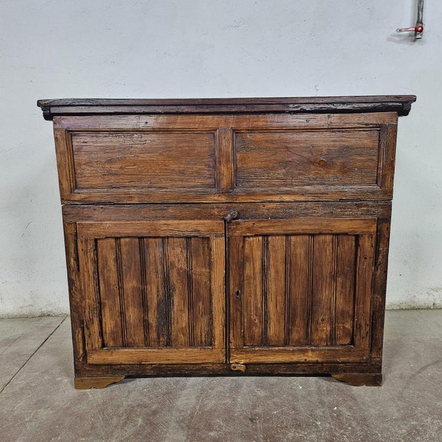 Wood Antique Tuscan Kitchen Cupboard, 1890s For Sale - Image 7 of 8