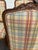 Late 20th Century Vintage French Style Wood and Plaid Upholstered Dining Chairs- A Set of 6 For Sale - Image 5 of 11