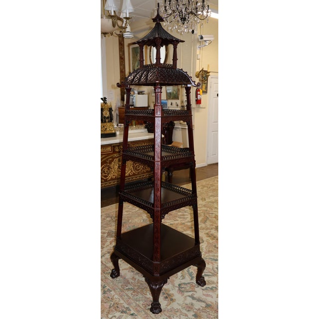 Kindel Varney & Sons Chinese Chippendale Etagere Pagoda Vitrine For Sale - Image 17 of 18