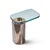 Metal Karl Springer Mid Century Sculpture Leg Gunmetal and Glass Side Table For Sale - Image 7 of 8