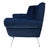 Italian Curved Sofa in Navy Blue Cotton Velvet by Gigi Radice for Minotti, 1950s For Sale - Image 4 of 14