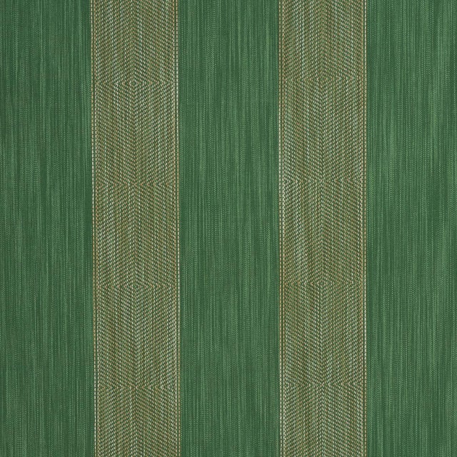 2020s Sample - Schumacher Universal Stripe Fabric In Emerald For Sale - Image 5 of 5