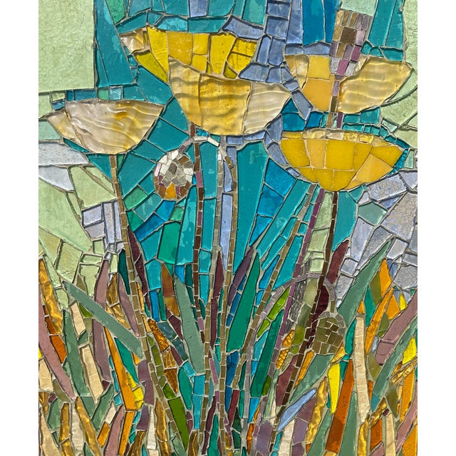 Abstract Mosaic Glass Wall Art "The Blooming" Circa 1962 For Sale - Image 3 of 13