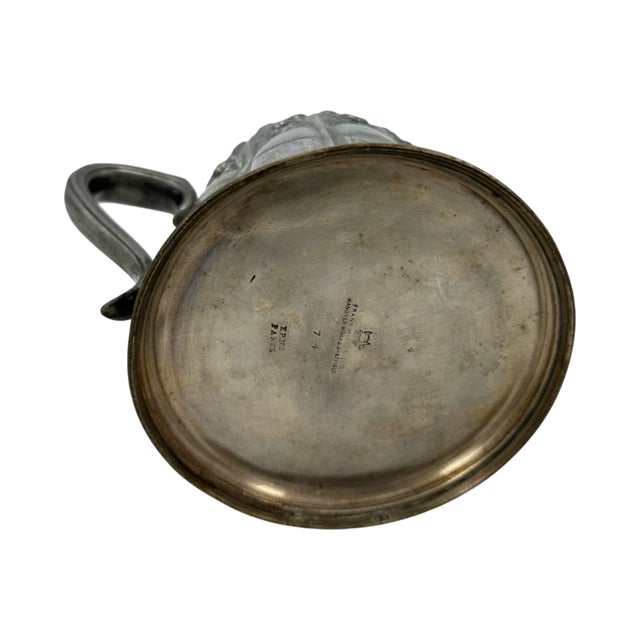 Antique English Sheffield Silverplate Teapot by Frank Mills | Hannover Works | Repoussé Floral For Sale In Washington DC - Image 6 of 10