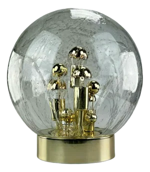 Mid-Century Space Age Glass Ball Table Lamp from Doria Leuchten
