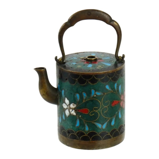 Antique Japanese Meiji Cloisonne Enamel Water Dropper For Sale - Image 4 of 6