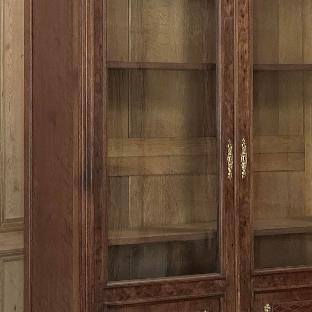 Late 19th Century 19th Century French Louis XVI Bookcase in Acajou Moucheté Mahogany For Sale - Image 5 of 18