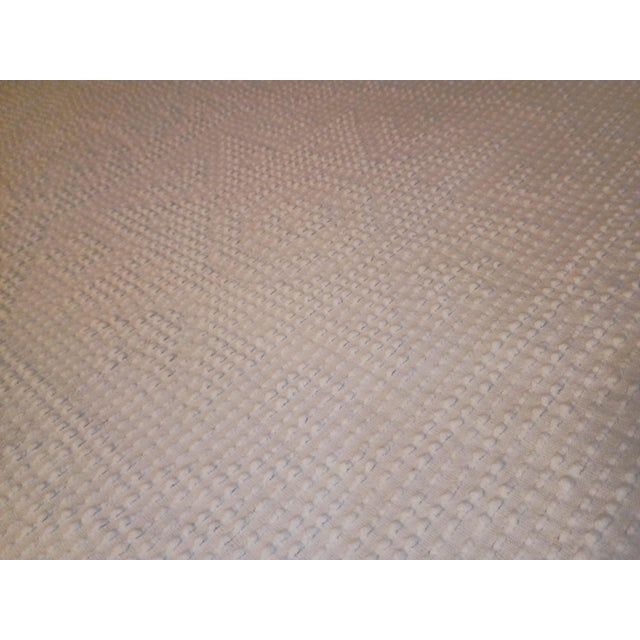 White Rare Antique Hand-Tufted Whitework Candlewick Bedspread (C. 1900) - Queen/King Size Heirloom W/ Deep Fringe For Sale - Image 8 of 14