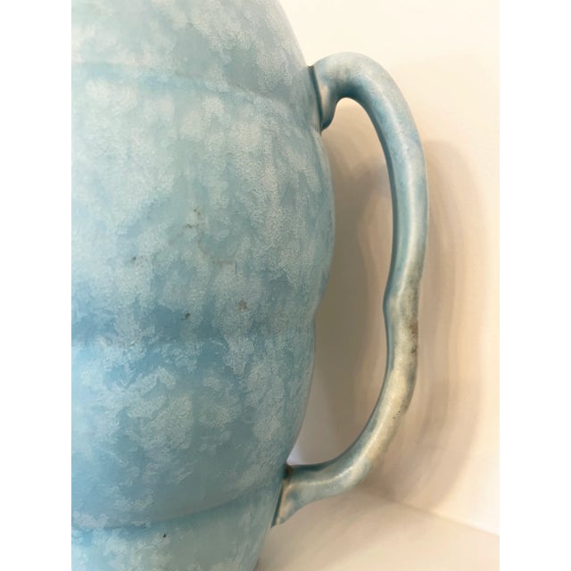 Ceramic English Traditional Splatterware Blue Pitcher by Arthur Wood For Sale - Image 7 of 8