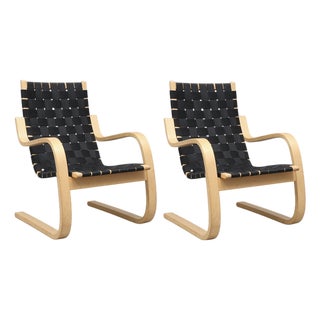Model 406 Armchair by Alvar Aalto for Artek, 1930s, Set of 2 For Sale