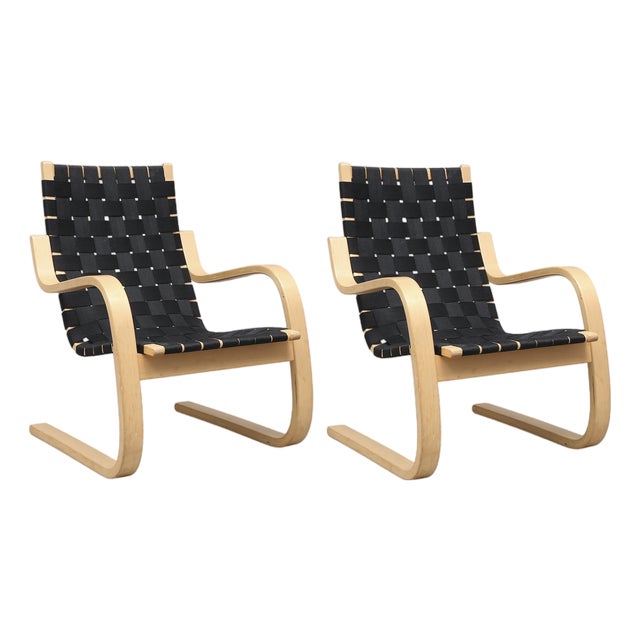 Model 406 Armchair by Alvar Aalto for Artek, 1930s, Set of 2 For Sale