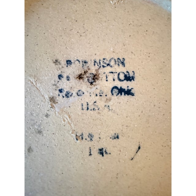 Ceramic Robinson Ransbottom Blue Striped Stoneware Crock For Sale - Image 7 of 7