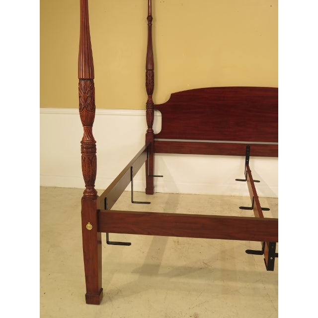 Henkel Harris Cherry King Size Rice Carved Bed Chairish