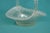 Transparent Fenton Twisted Handle Ribbed Opalescent White Glass Brides Basket Vase For Sale - Image 8 of 11