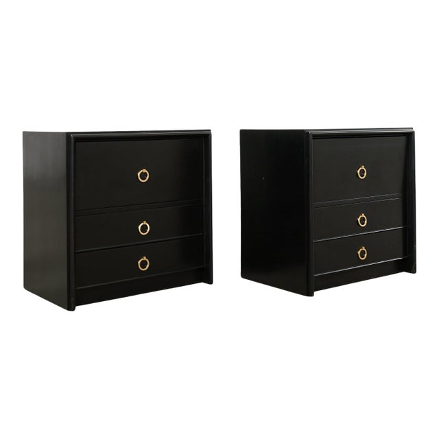 Pair of Paul Frankl for John Stuart Lacquered Nightstands For Sale